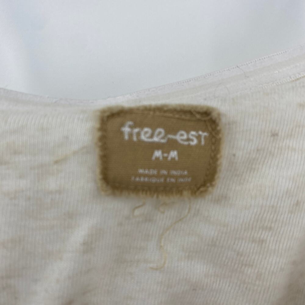 Free People Myra Maxi Dress Ruffled Convertible Straps Side Slits Linen Blend M - Picture 6 of 8